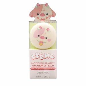 The Crème Shop Strawberry Cow Macaron Lip Balm, Korean Lip Balm NEW IN BOX